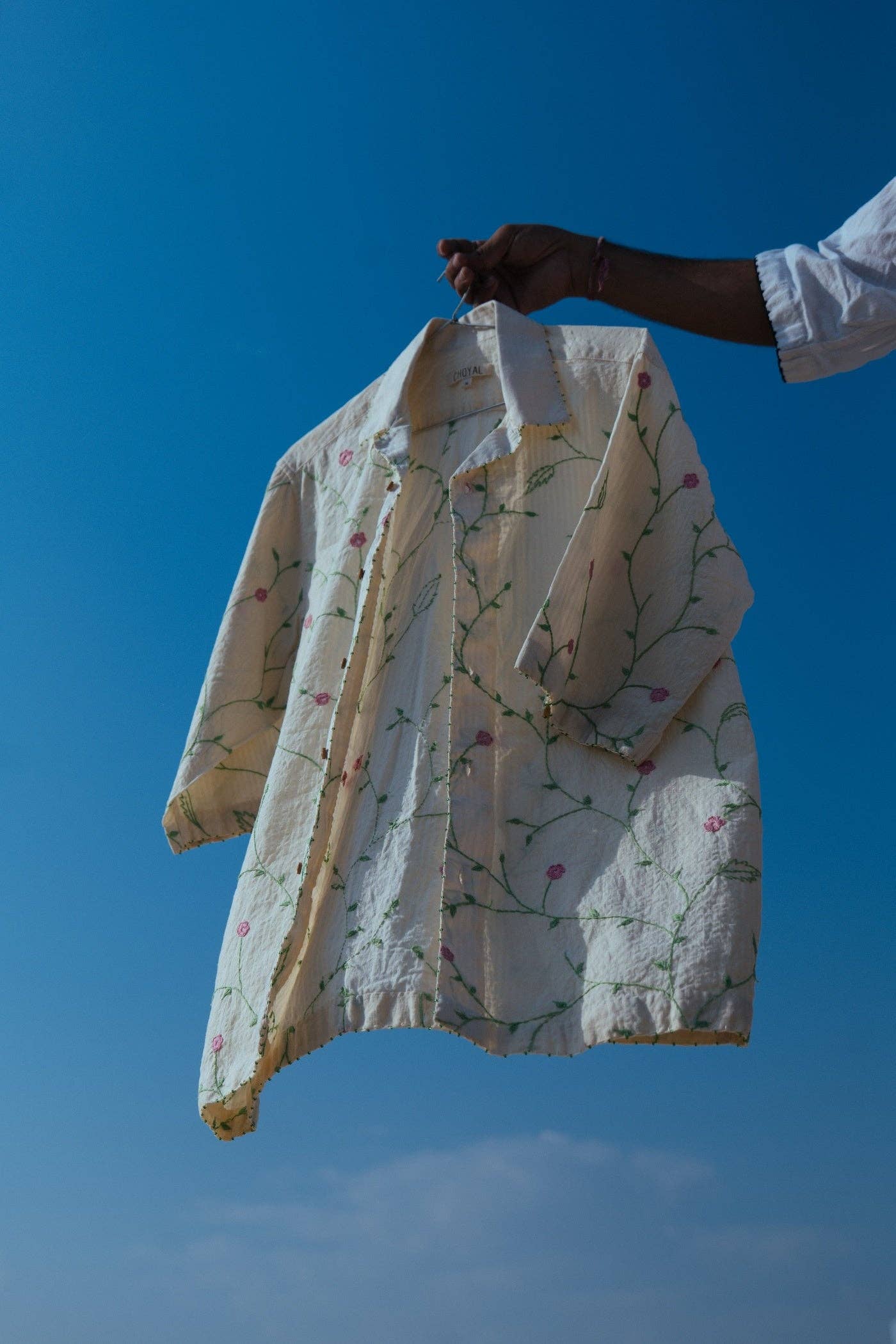 Choyal - Fair Trade Unisex Clothing - Wholesale Button Down Shirt - Unisex - UNISEX FLORAL EMBROIDERY SHIRT IN 100% COTTON3