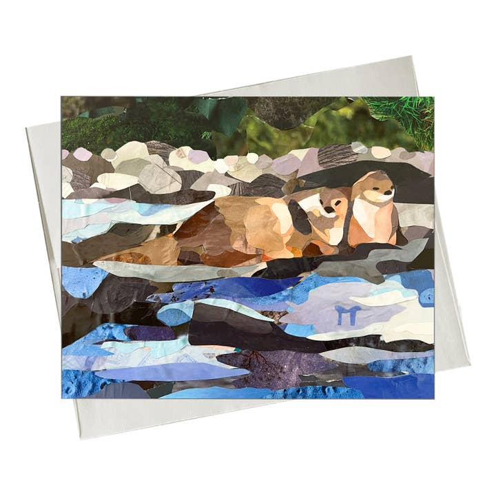 Return of the Otters - Greeting Card for wholesale by Pi Luna Art
