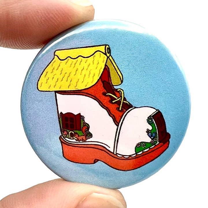 Vintage Boot House Inspireret Knapnål Badge for engroshandel hos Bite Your Granny