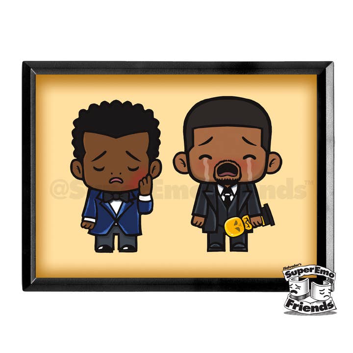 SuperEmo Slappy Framed 5x7 Print for wholesale by SuperEmoFriends