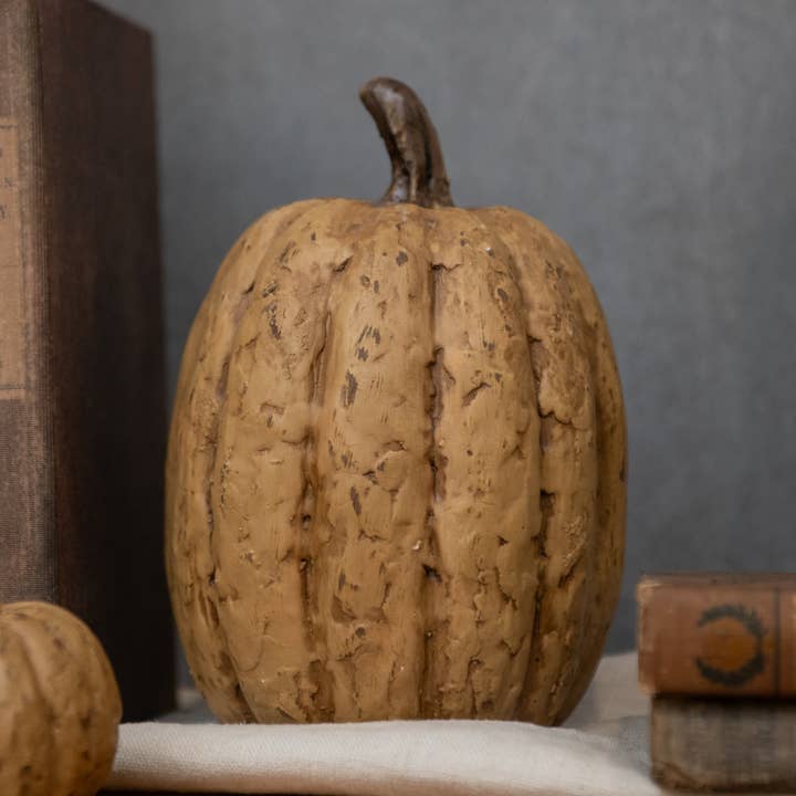 7.5" BEIGE TALL PUMPKIN for wholesale by Ragon House
