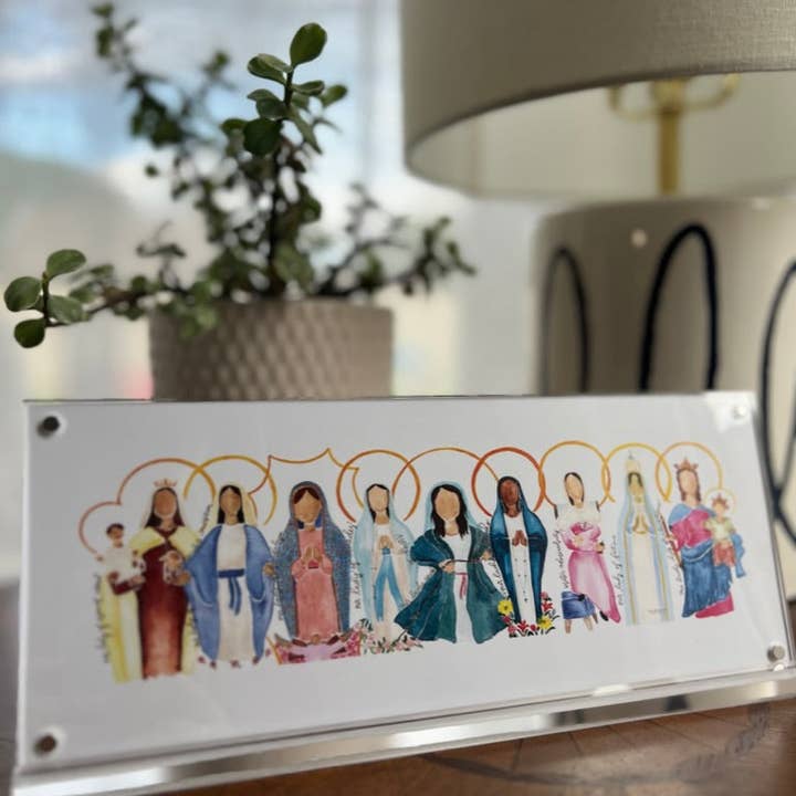 Emily S Pitre Art - Wholesale Art Print - 4x10 - Many Mary Framed Print0