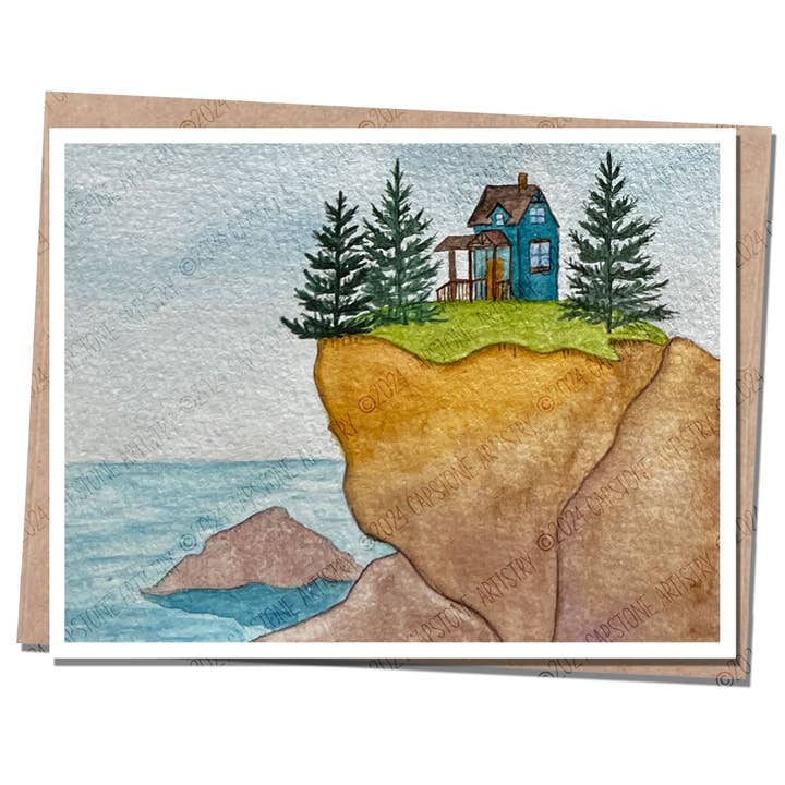 Capstone Artistry - Wholesale Everyday Greeting Card - Cliffside Daydream Greeting Card