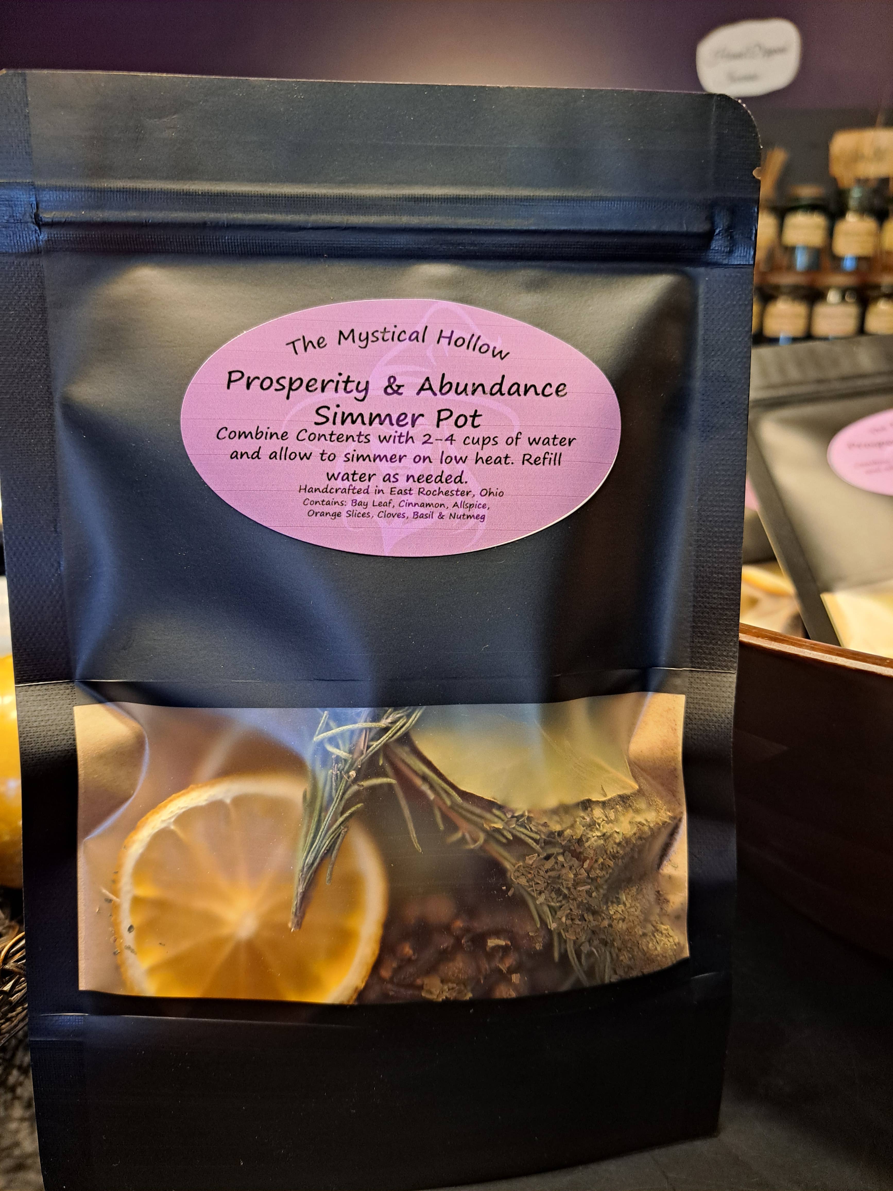 The Mystical Hollow - Wholesale Meditation Supplies - Prosperity & Abundance Simmer Pot Kit