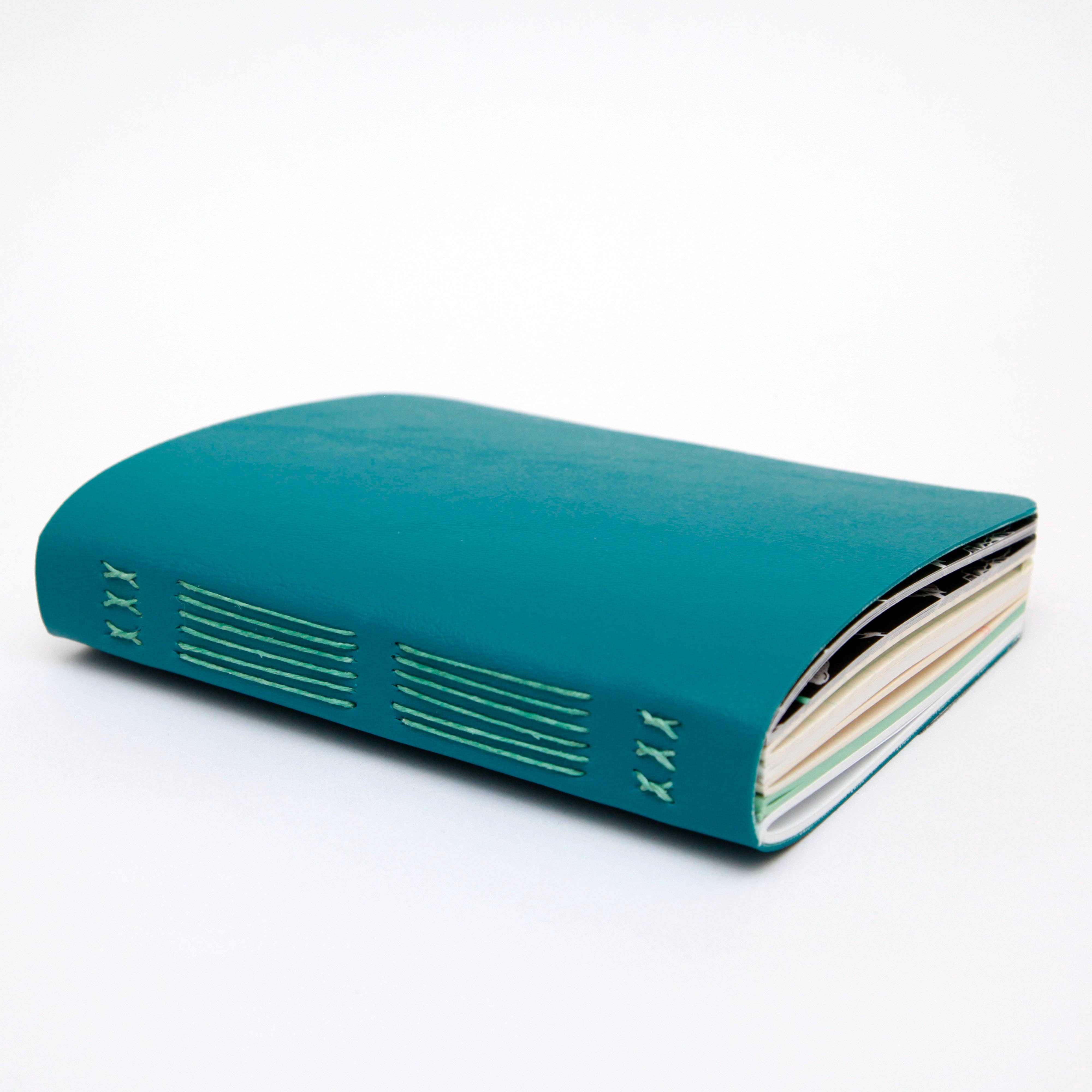 Original Brooks - Wholesale Notebook - Teal Handsewn Notebook with Assorted Paper3