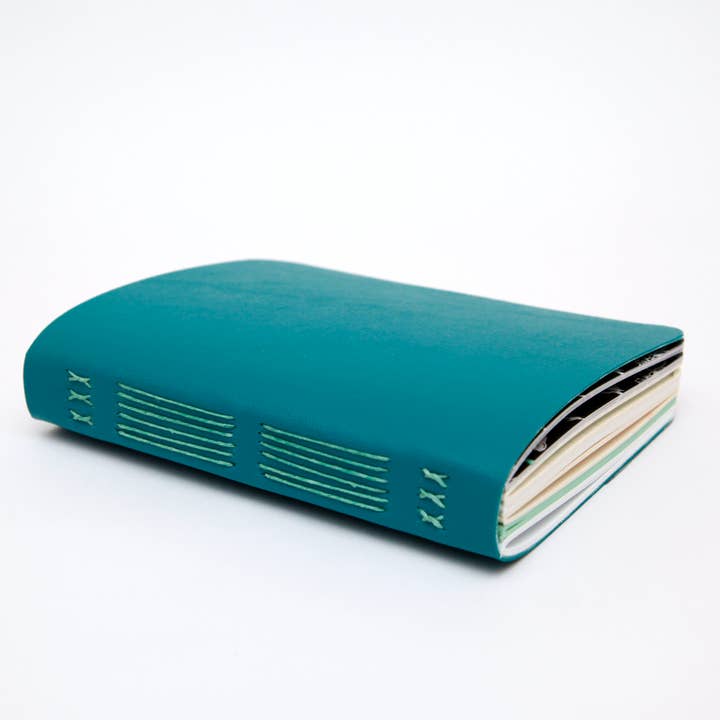 Original Brooks - Wholesale Notebook - Teal Handsewn Notebook with Assorted Paper3