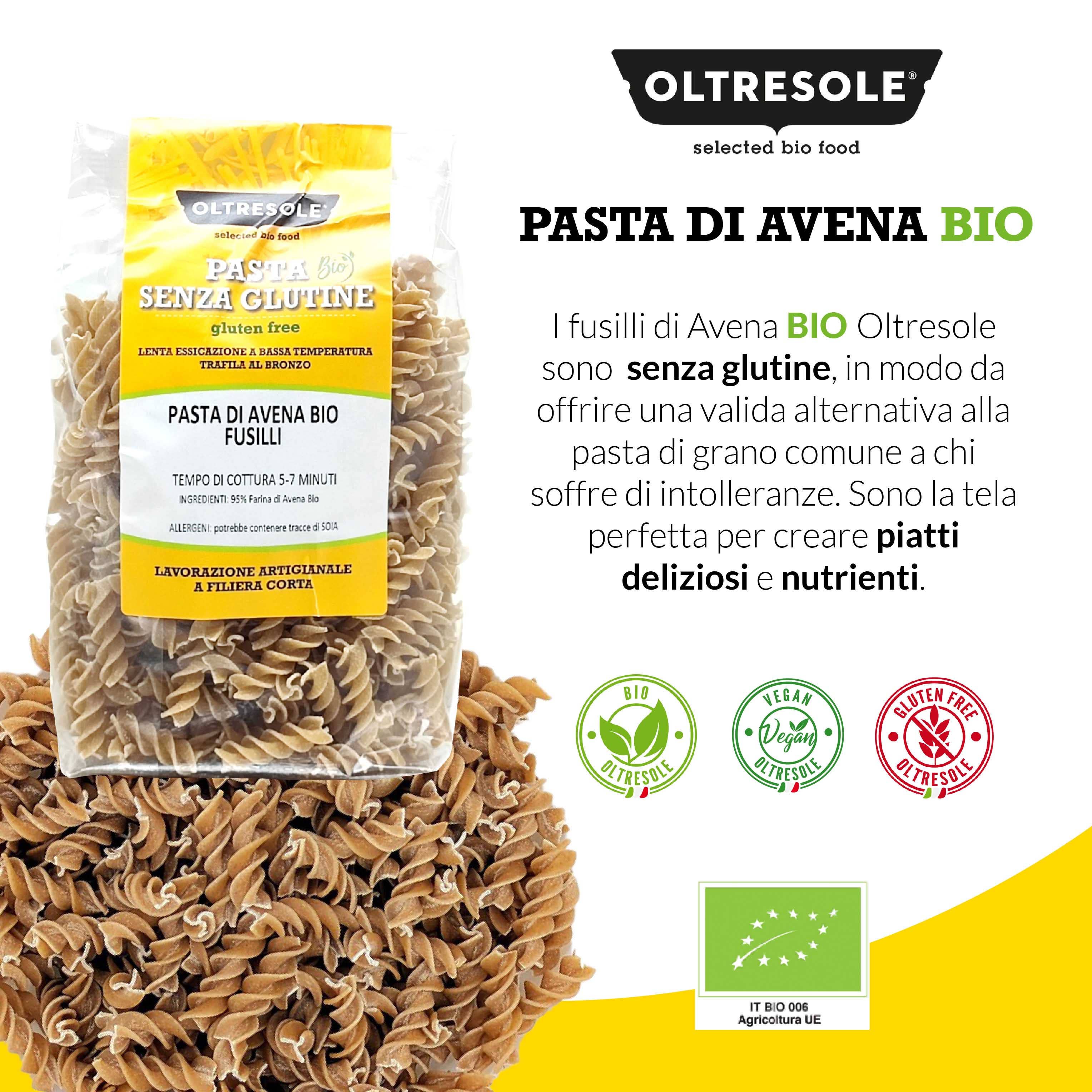 Oltresole - Wholesale Pasta - ORGANIC WHOLE GRAIN OAT PASTA FUSILLI 350 g5