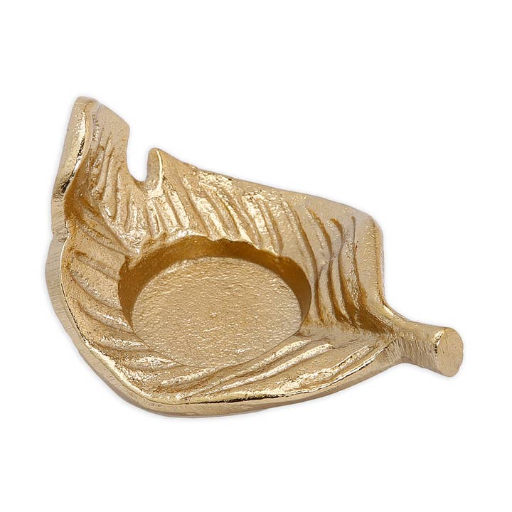 Portavelas de hoja de oro para venta al por mayor de CLASSIC TOUCH DECOR INC.