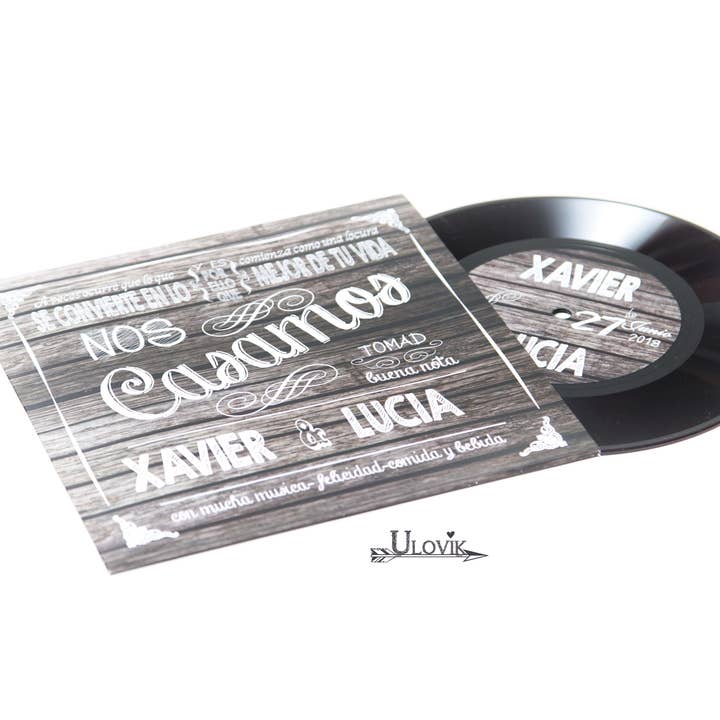 Bryllup Invitation Vinyl Record „Feeling for engroshandel hos Ulovik