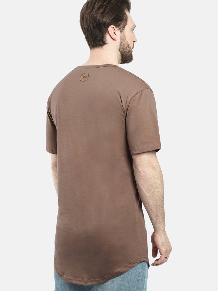 Blackskies - Wholesale T-Shirt - Men's - Rundhals-Langarmshirt Braun3