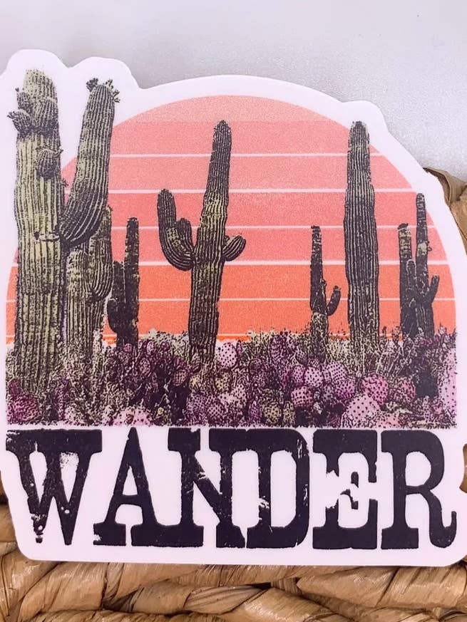 Pegatina Wander, pegatina occidental, pegatinas boho, calcomanía para portátil para venta al por mayor de MarieDesignCo