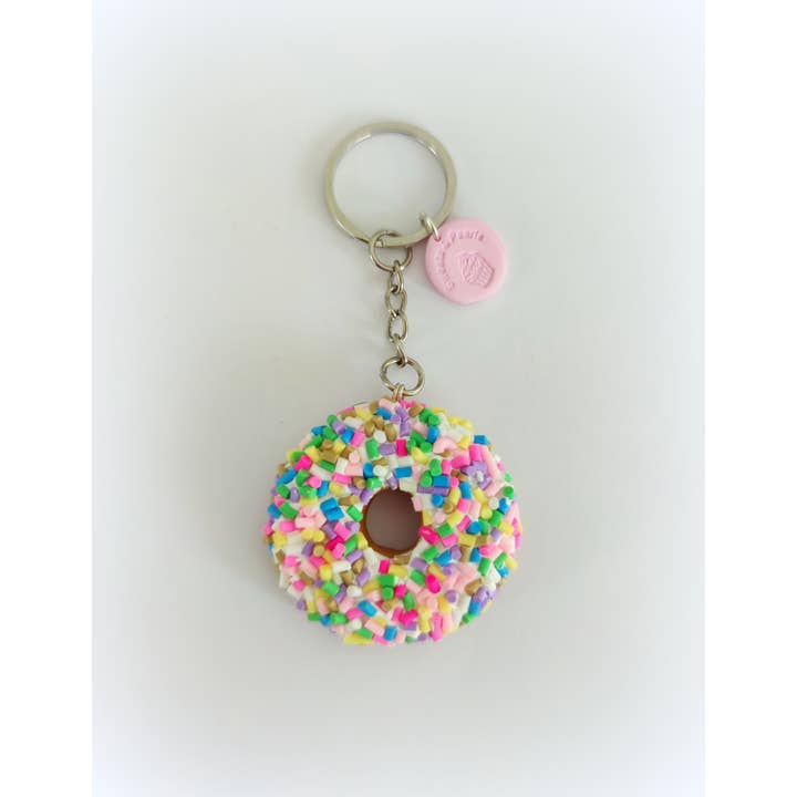 Sprinkle Donut Keychain für den Großhandel von Sweets & Pearls