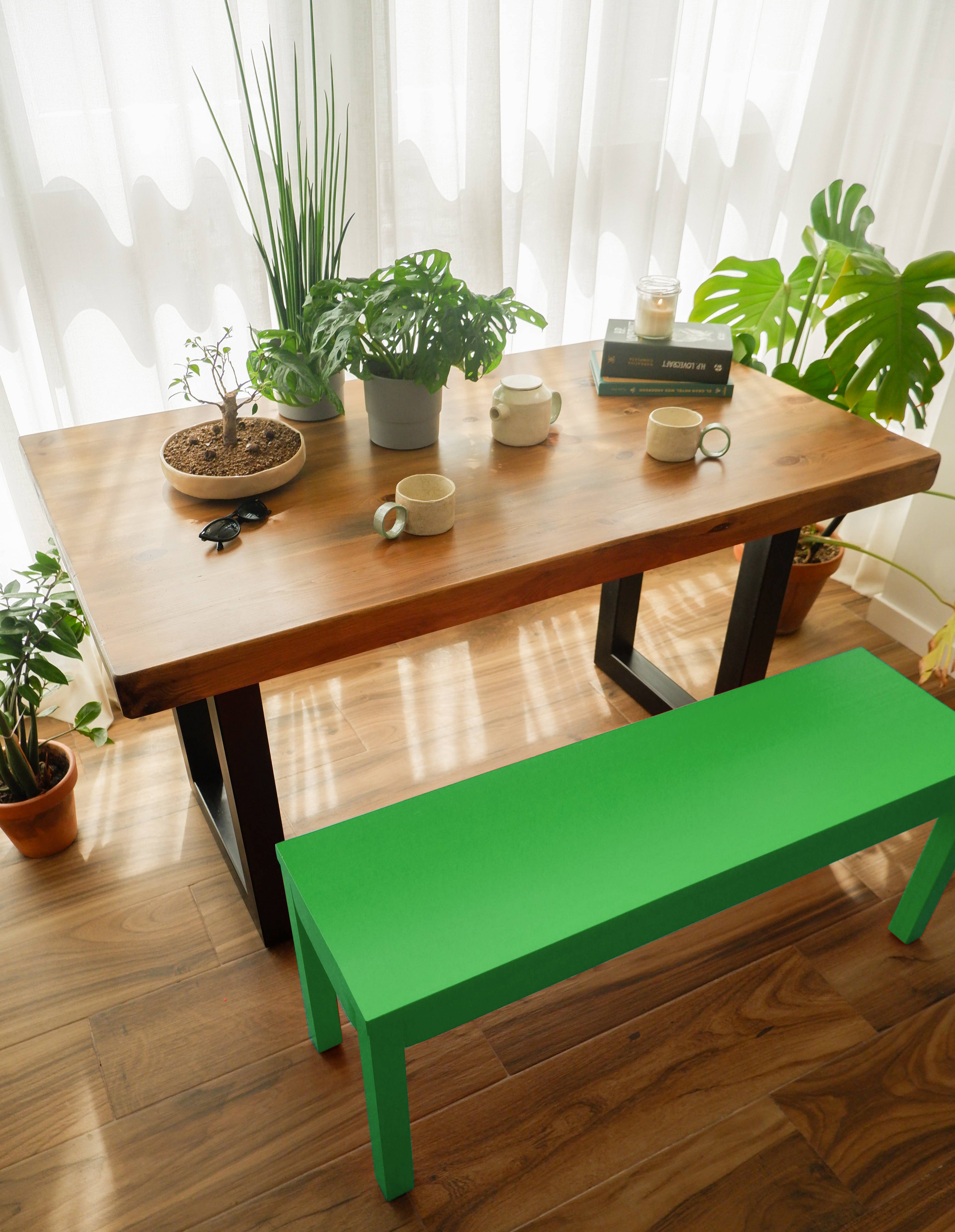 Really Nice Things - Wholesale Bench - Solid pine lacquered bench Emerald Green4