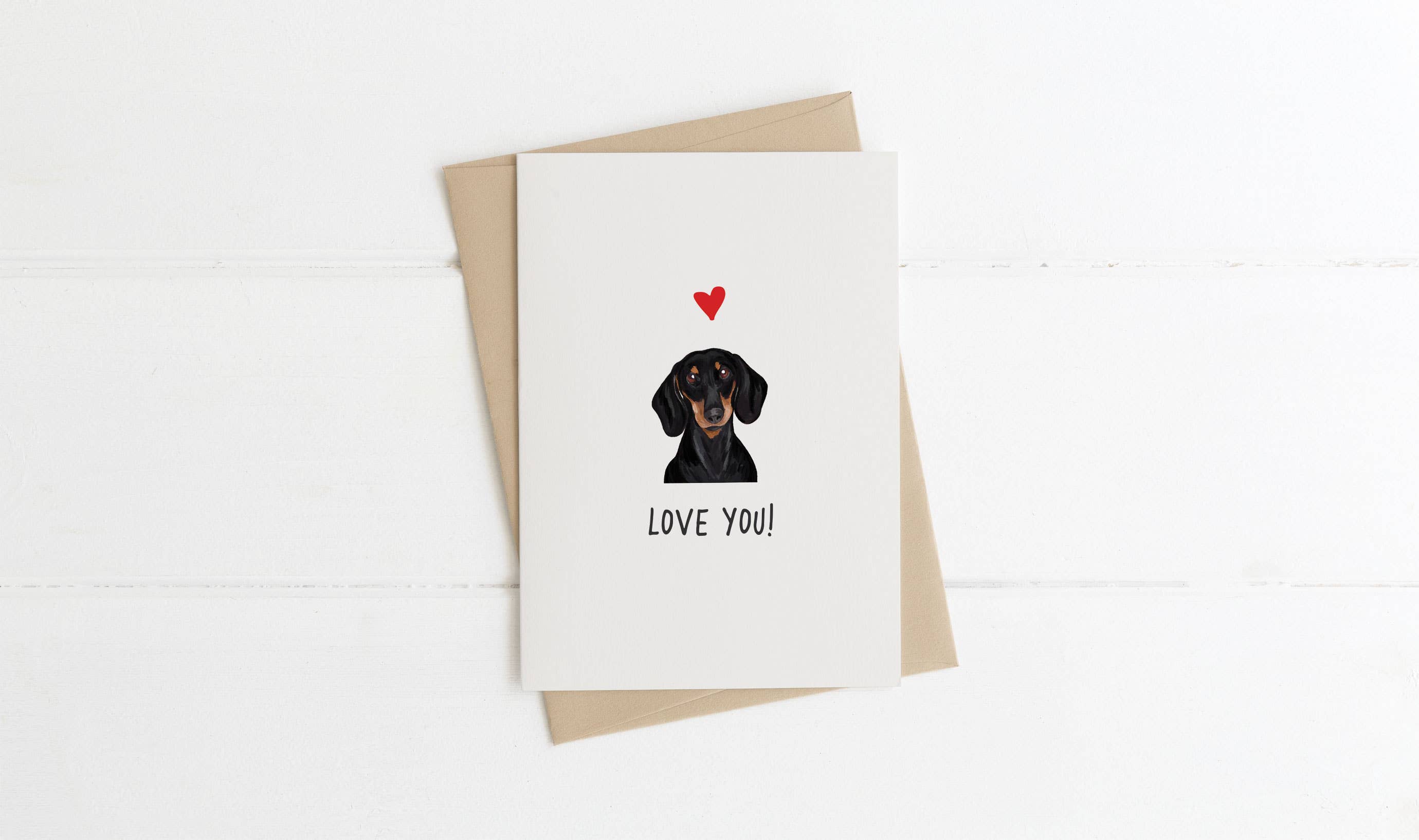 Richarts Designs – wholesale Everyday greeting card – A6 Dog card, mini dog cards, love you, from the dog11