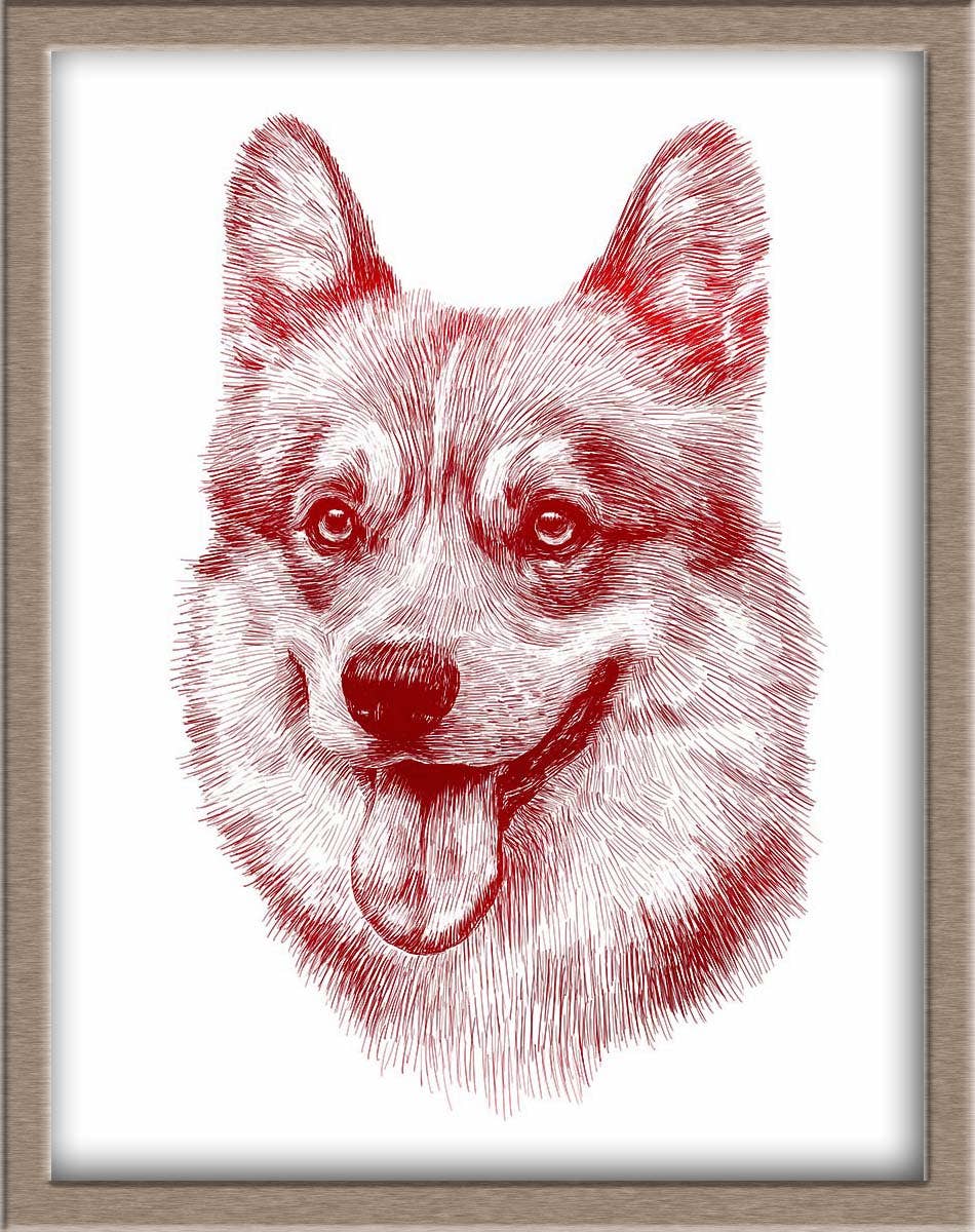 JoyousJoyfulJoyness - Wholesale Art Print - Corgi Foiled Art Print2