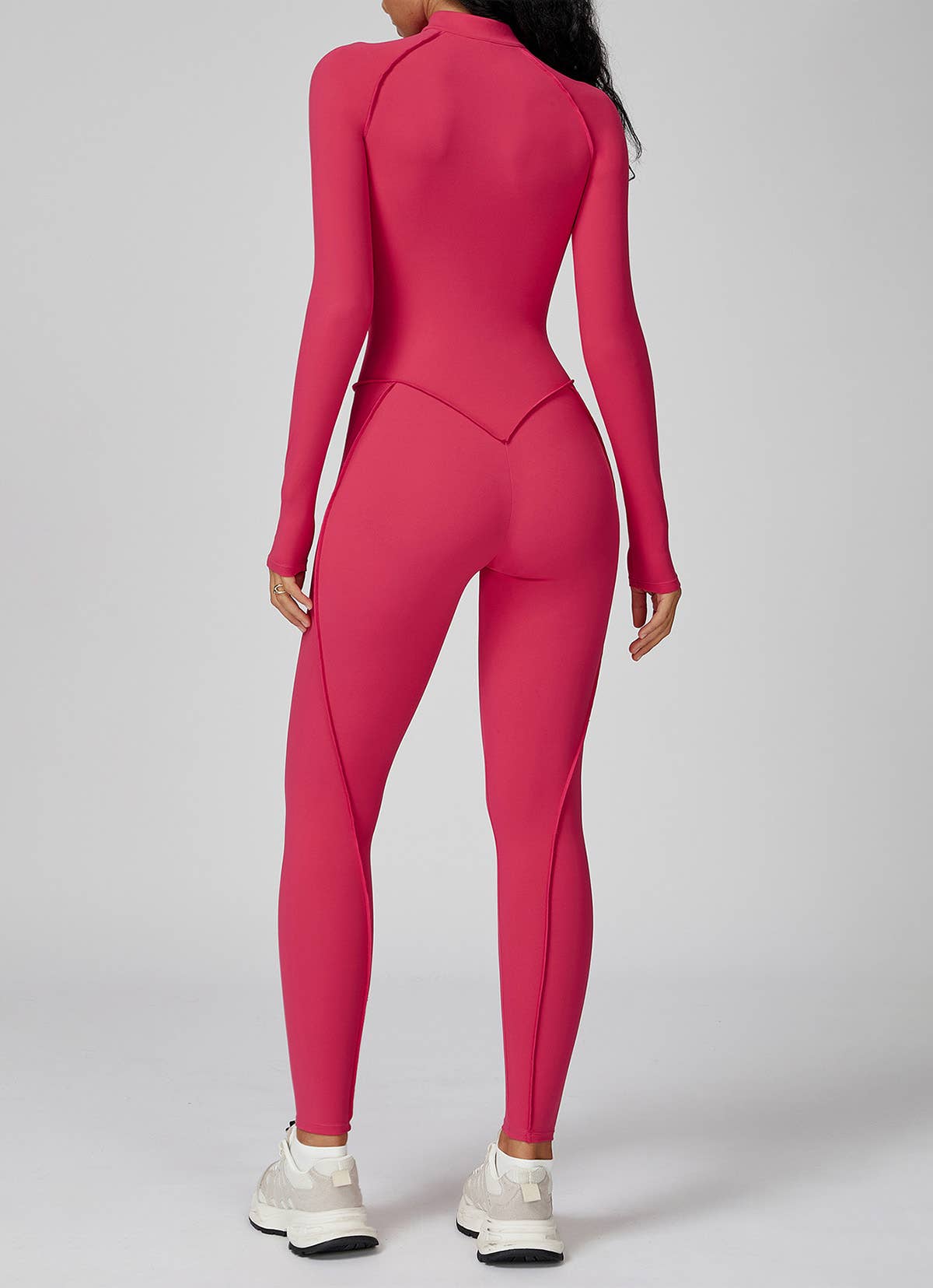 Crave by FW - Wholesale Unitard - Women's - Long Sleeve Zip Front Sport Jumpsuits One Yoga Rompers15