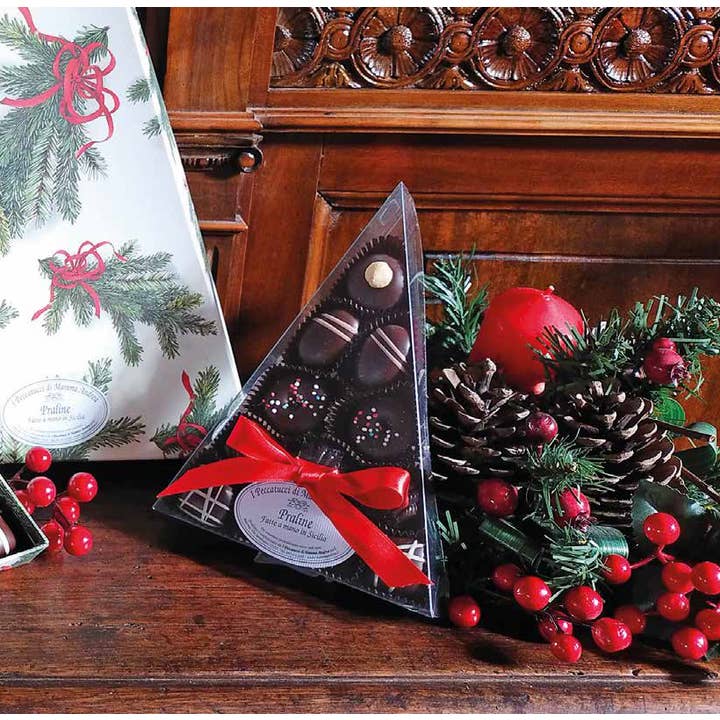 Chocolates and Pralines - Transparent Tree shaped box for wholesale by I Peccatucci di Mamma Andrea