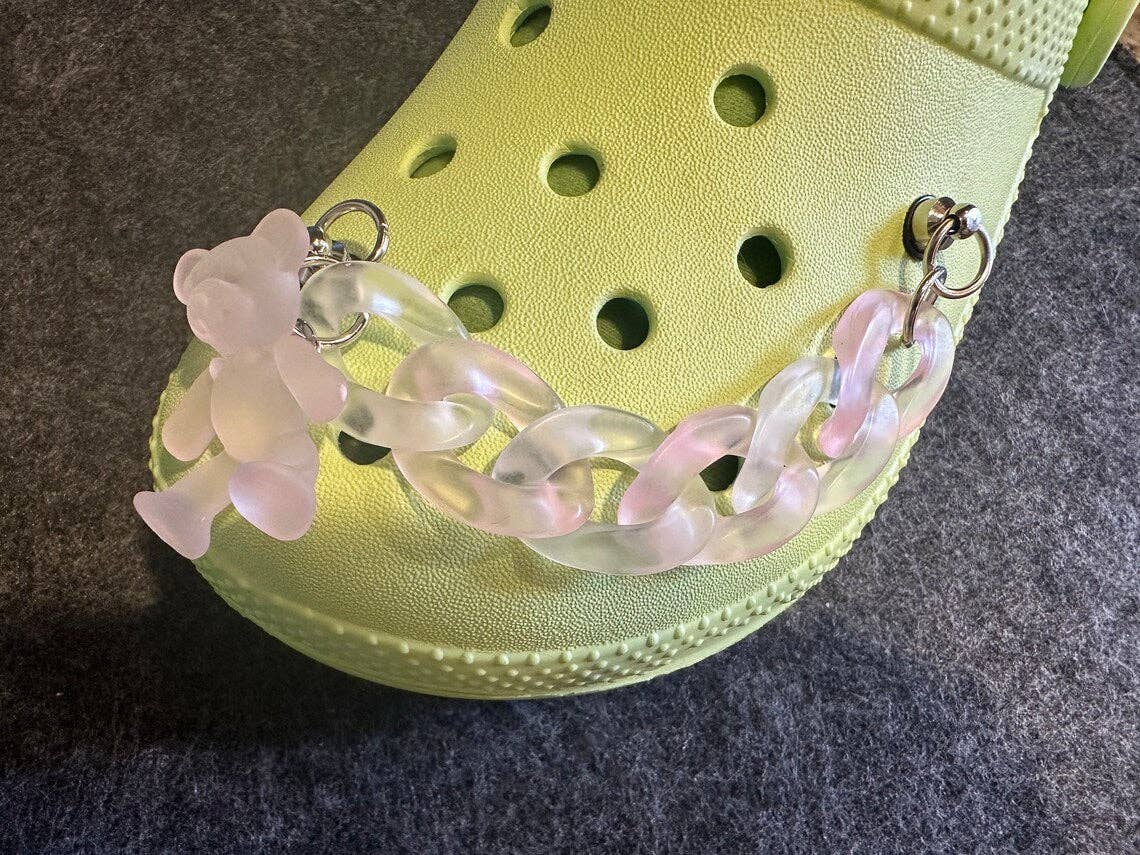 JuliesDecal – Engroshandel Skotilbehør – Unisex – Fancy blingbling kæder i perler, guld- og sølvkæder, diamantkæder til unikke DIY-sko4