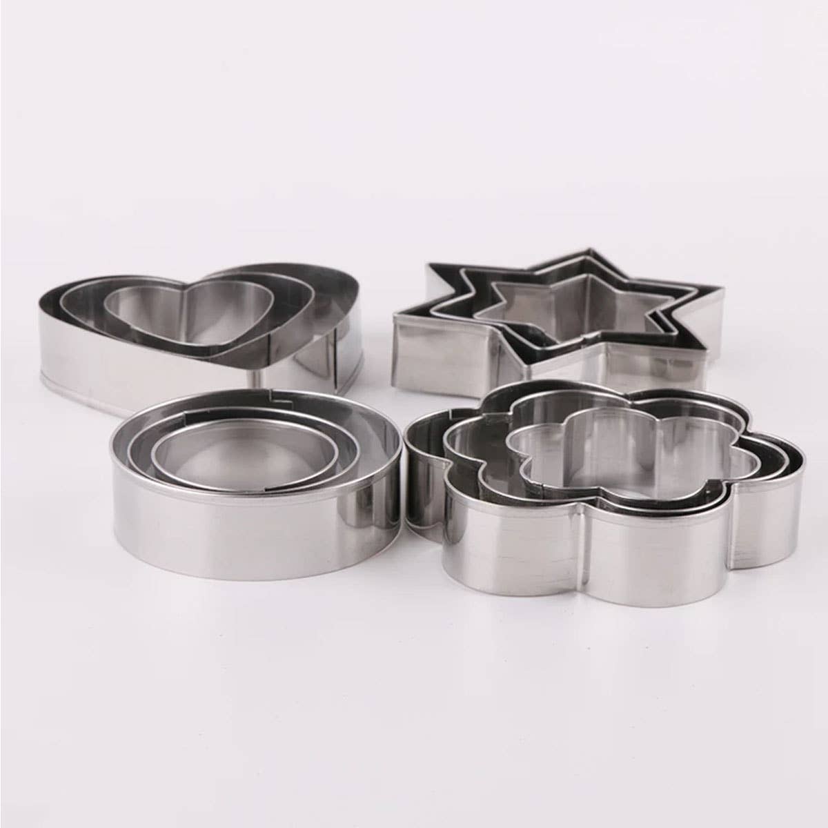 AN Commerce - Wholesale Chocolate/Candy Mold - 12pcs / set Stainless Steel Cookie Biscuit DIY Mold Star0
