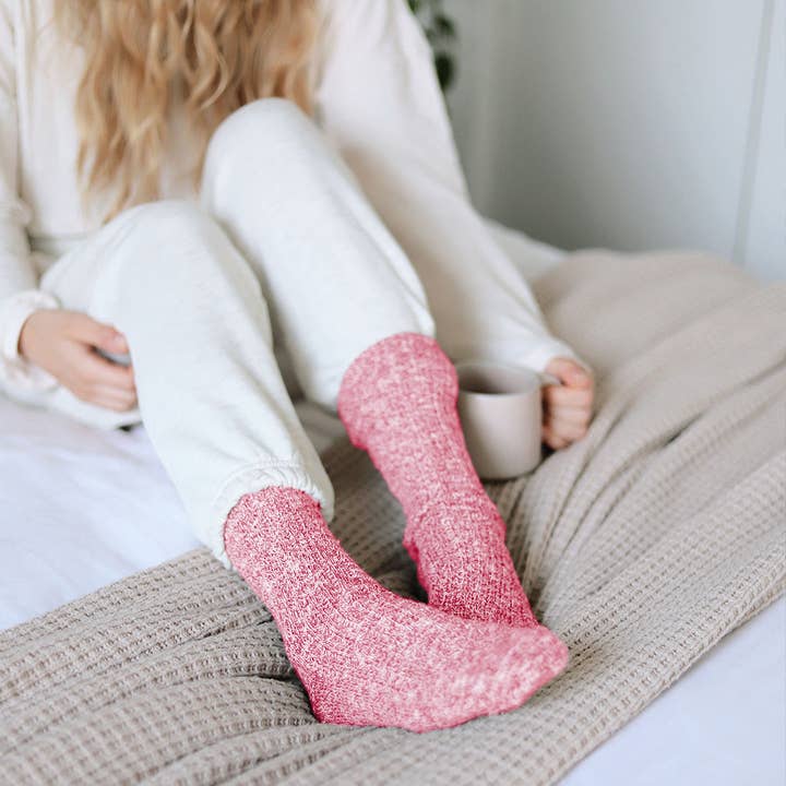 Solmate Socks - Wholesale Socks - Women's - Ragg Socks - Rose | Sustainably Made In The USA