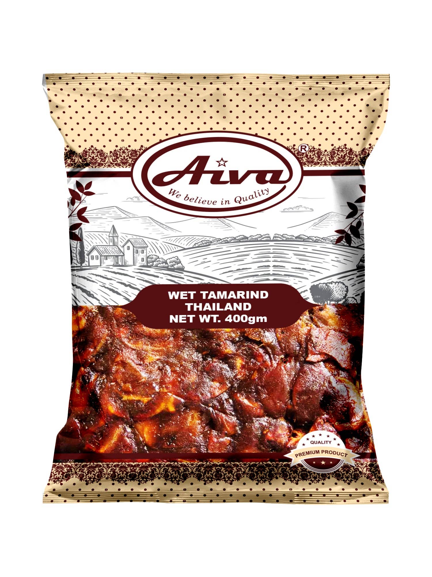 Aiva Products - Wholesale Dried Spice Mix - Wet Tamarind Thailand seedless Paste Block (imli | Me Chua | Tamarindo)1