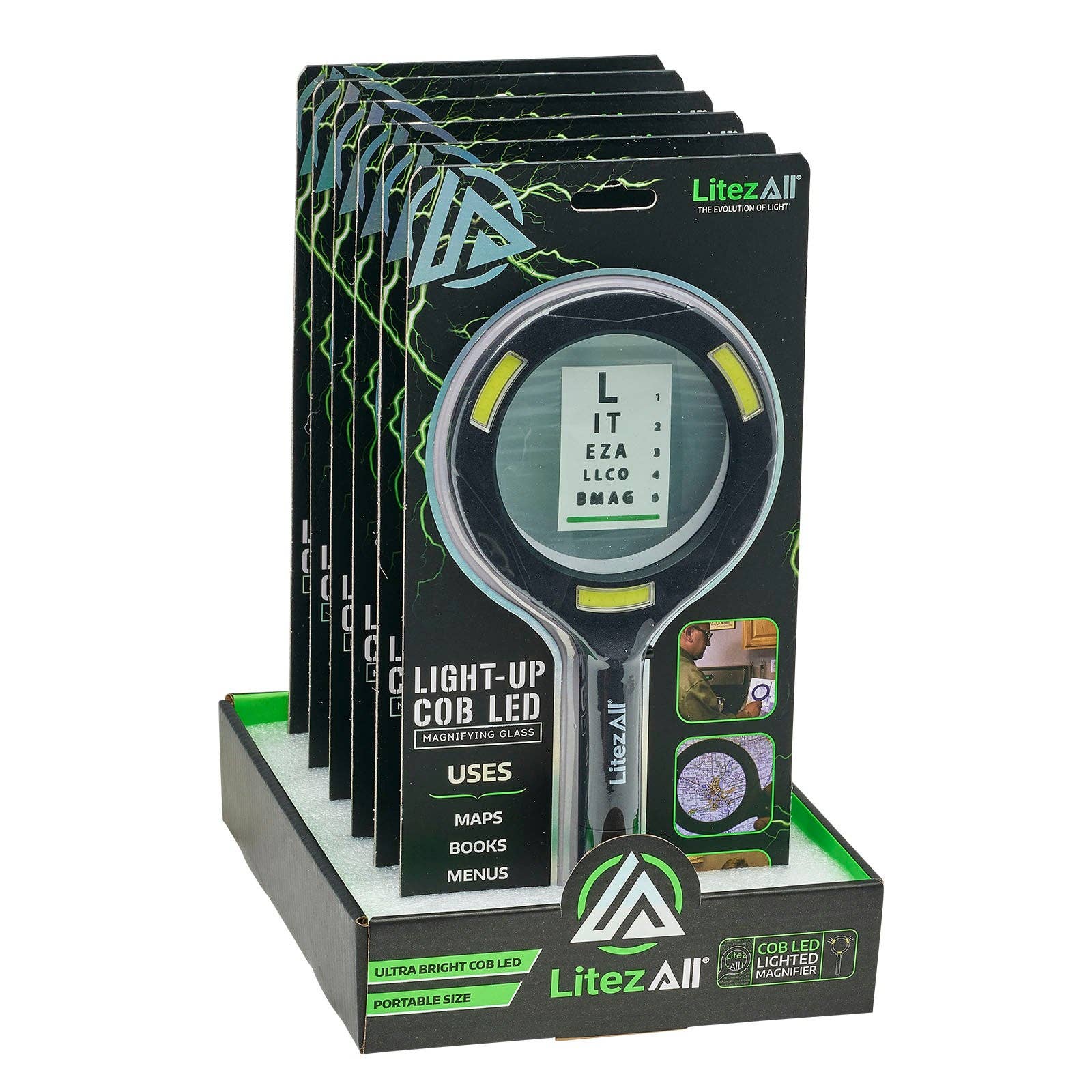 LitezAll - Wholesale Magnifying Glass - LitezAll COB LED Lighted Hand Held Magnifying Glass19