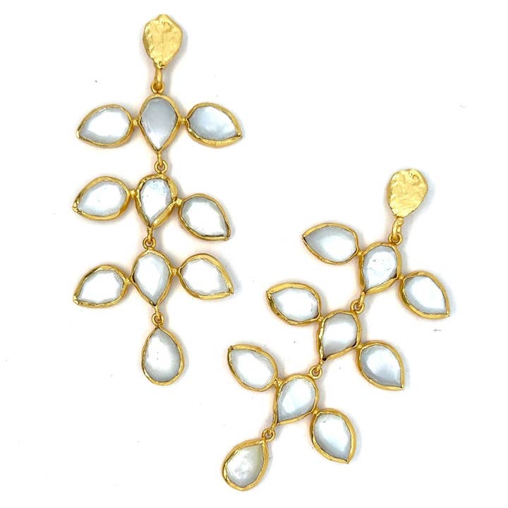 Sonja (Pärlemor) Statement-örhängen för wholesale av Gemajesty Jewellery