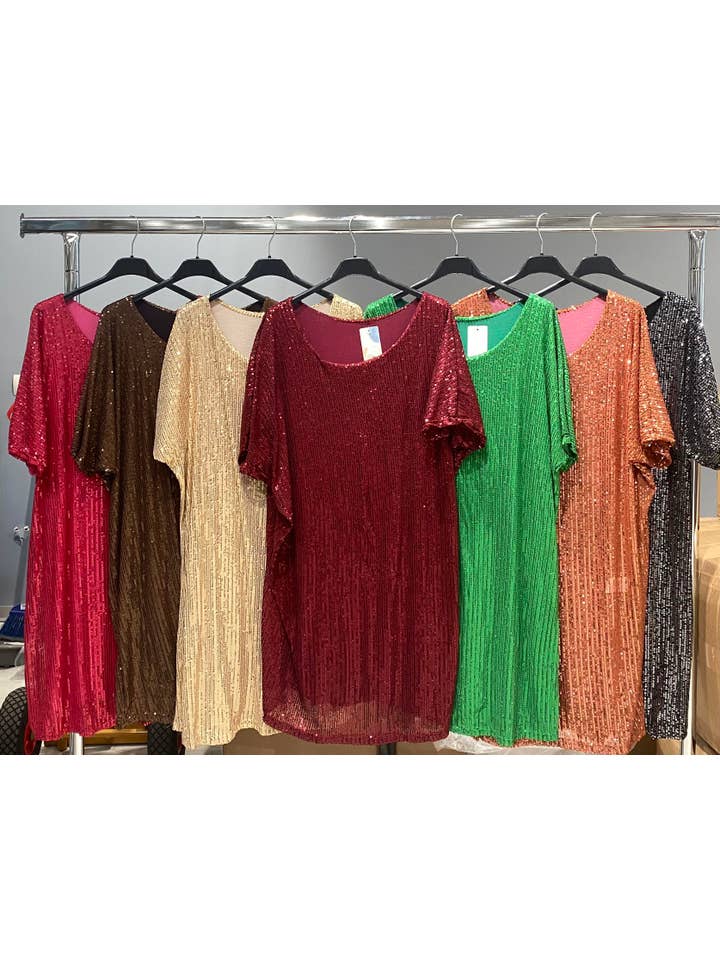 Sole - Wholesale Dress - Women's - PAILLETTES CHRISTMAS DRESS