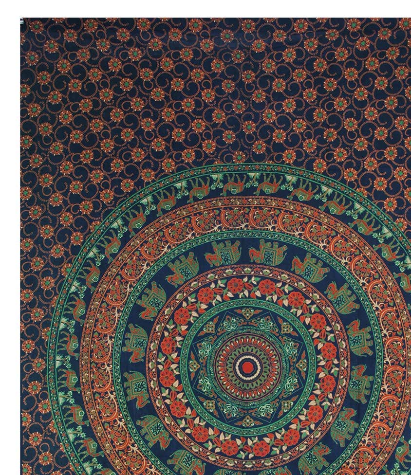 Lungta Imports - Wholesale Tapestry/Textile - Elephant Mandala Tapestry Wall Decor Beach Throw 80”X50”6