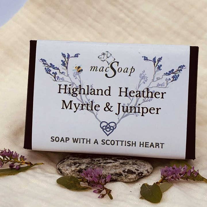 Highland Heather, Myrtle & Juniper. Scottish Botanical Soap for wholesale by macSoap