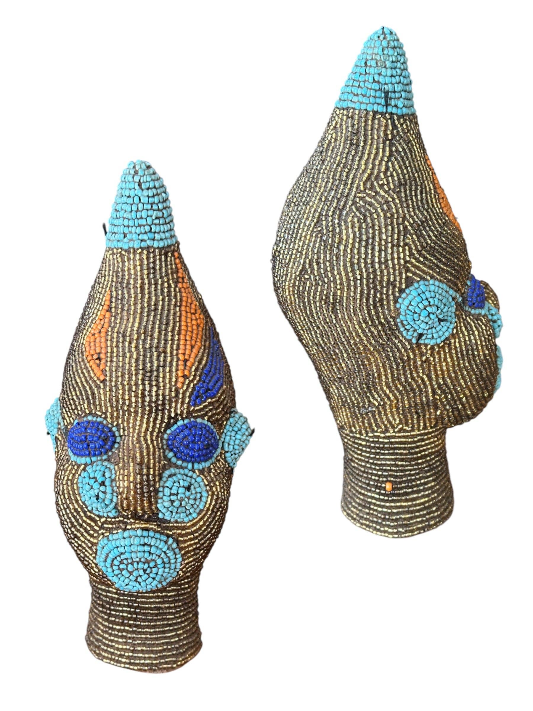 SOUK in the CITY - Wholesale Decorative Figurine - SMALL Bamileke Statues - new design11