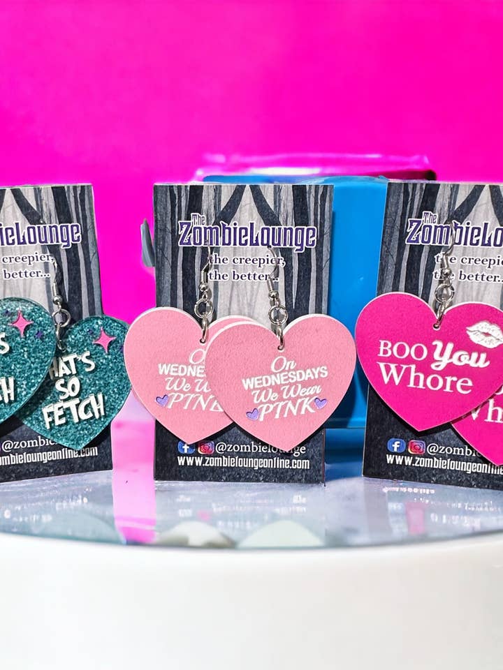 Mean Girls-örhängen för wholesale av Zombie Lounge Bootique