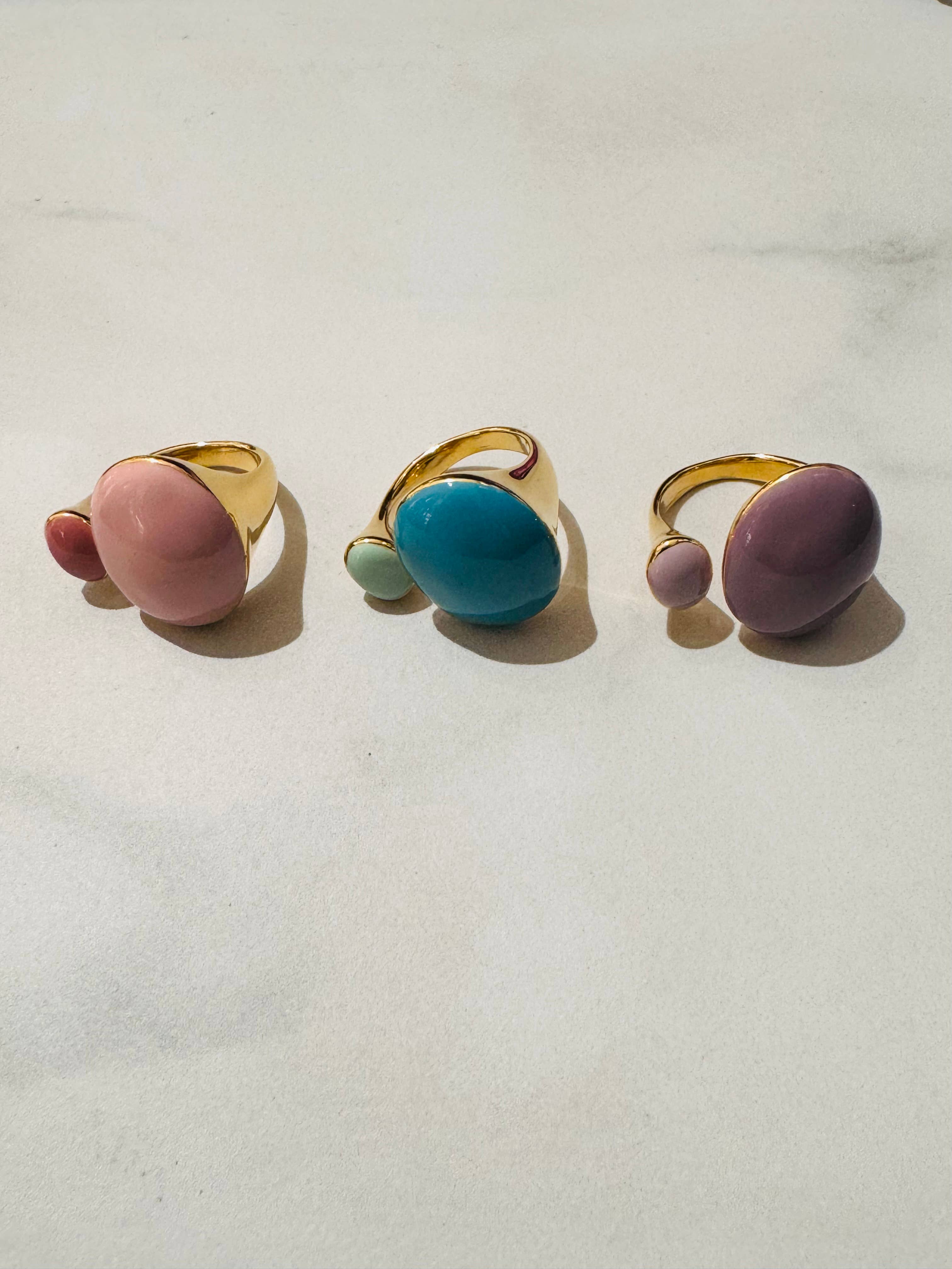 Cassette Barcelona - Wholesale Multi-Finger Ring - Morris Stainless Steel Enamel Ring3