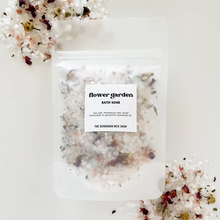 The Bohemian Box Shop - Wholesale Bath Soak/Milk - Flower Garden Bath Soak Packet - 4oz Bath Salts0
