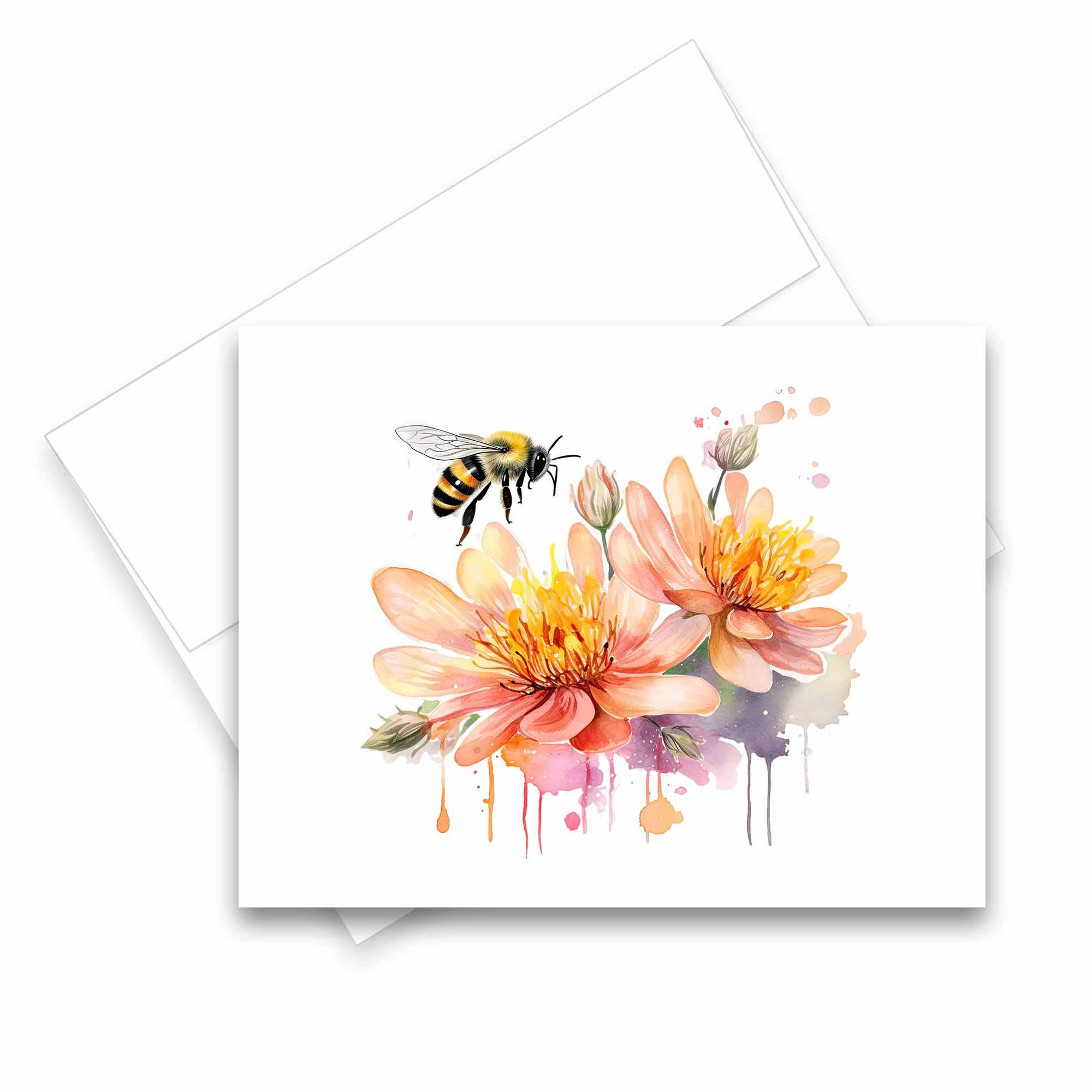 Aria Rae – Cartão de saudação diária por atacado – Cartões de saudação variados Honey Bee, Conjunto de 6, Cartões Brancos2