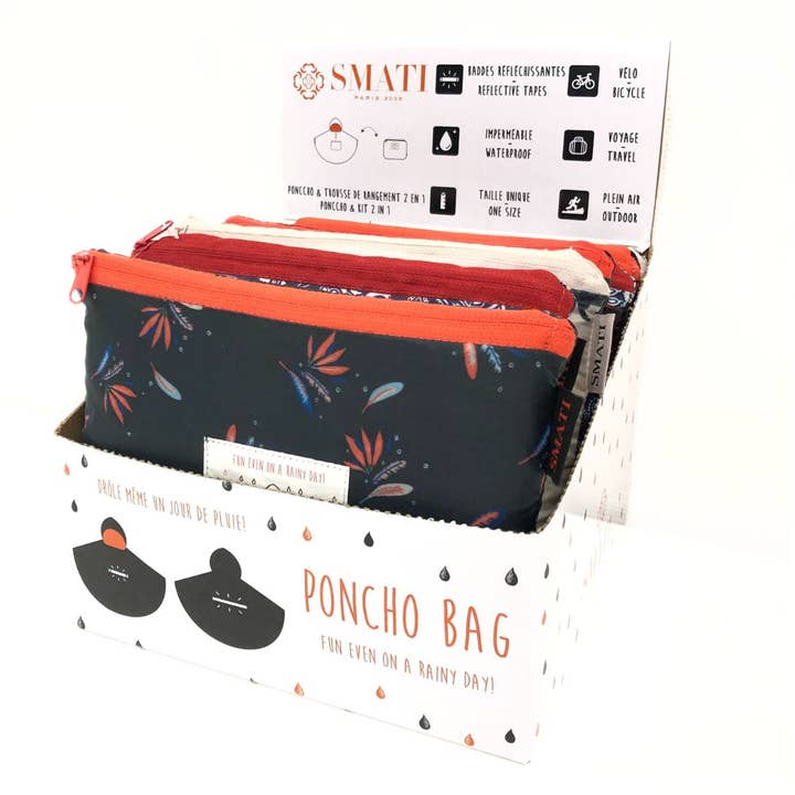 SMATI – Poncho - Mulher por atacado – Caixa de Ponchos de Chuva - 12 Padrões Misturados