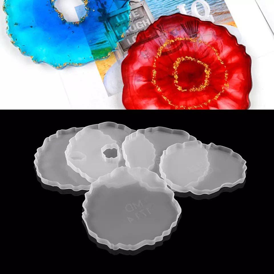 Hearth Heart - Wholesale Craft Supplies - Coaster Epoxy Mold - 5 Pack4