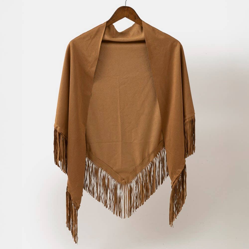 Collections by Fame Accessories - Venta al por mayor Poncho - Mujer - Chal de Flecos Boho Occidental6