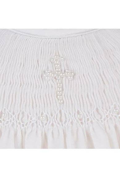 Julius Berger & Carriage Boutique - Venta al por mayor Conjunto de vestido - Bebé - Vestido de Bautizo Para Bebé Niña en Blanco Con Piqué a Mano y Gorro2