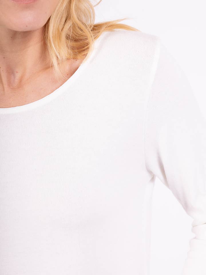 L'Emotion - Wholesale T-Shirt - Women's - Long Sleeve Round Neck T-Shirt 30% Wool 30% Angora20