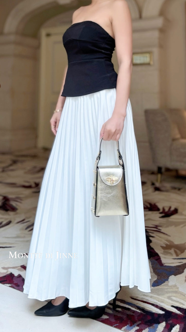 MONTTE DI JINNE - Vente Sac à bandoulière – femme - Mini sac abeille en cuir véritable italien avec bandoulière chaîne dorée16