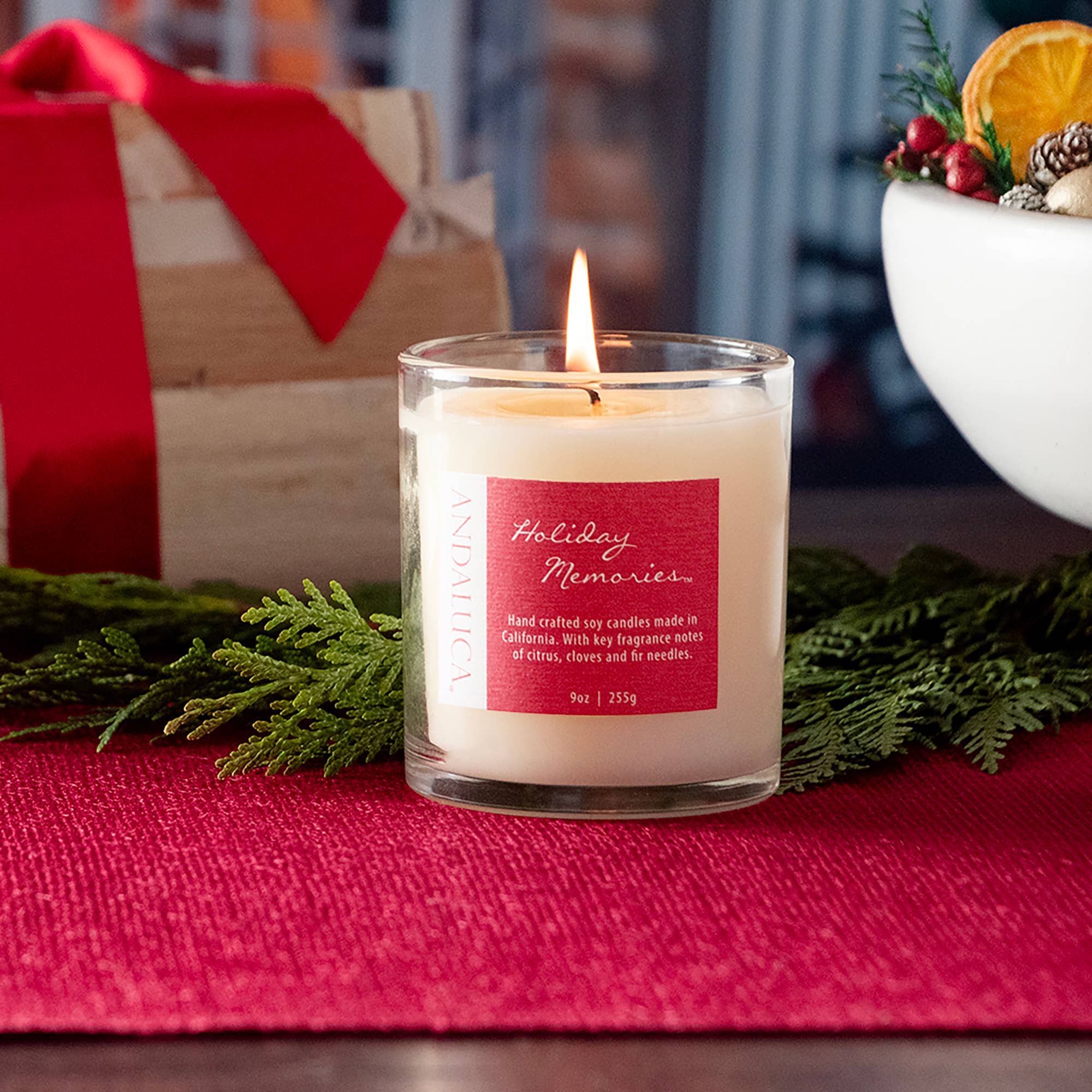 Andaluca - Wholesale Jar/Filled Candle - Holiday Memories 9 oz Candle1