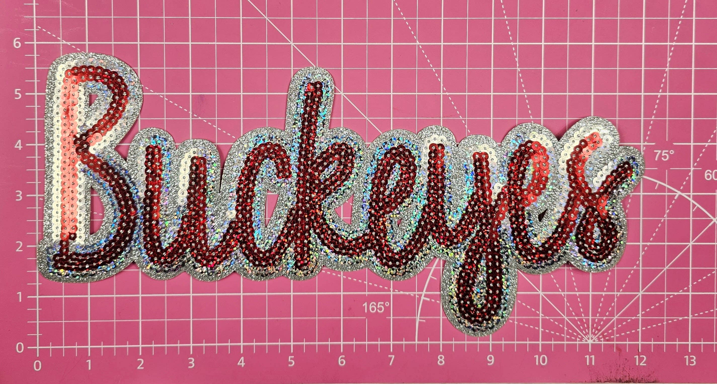 Scratch Decor - Wholesale Patch - Large Buckeyes OSU Sequin Iron On Patch1