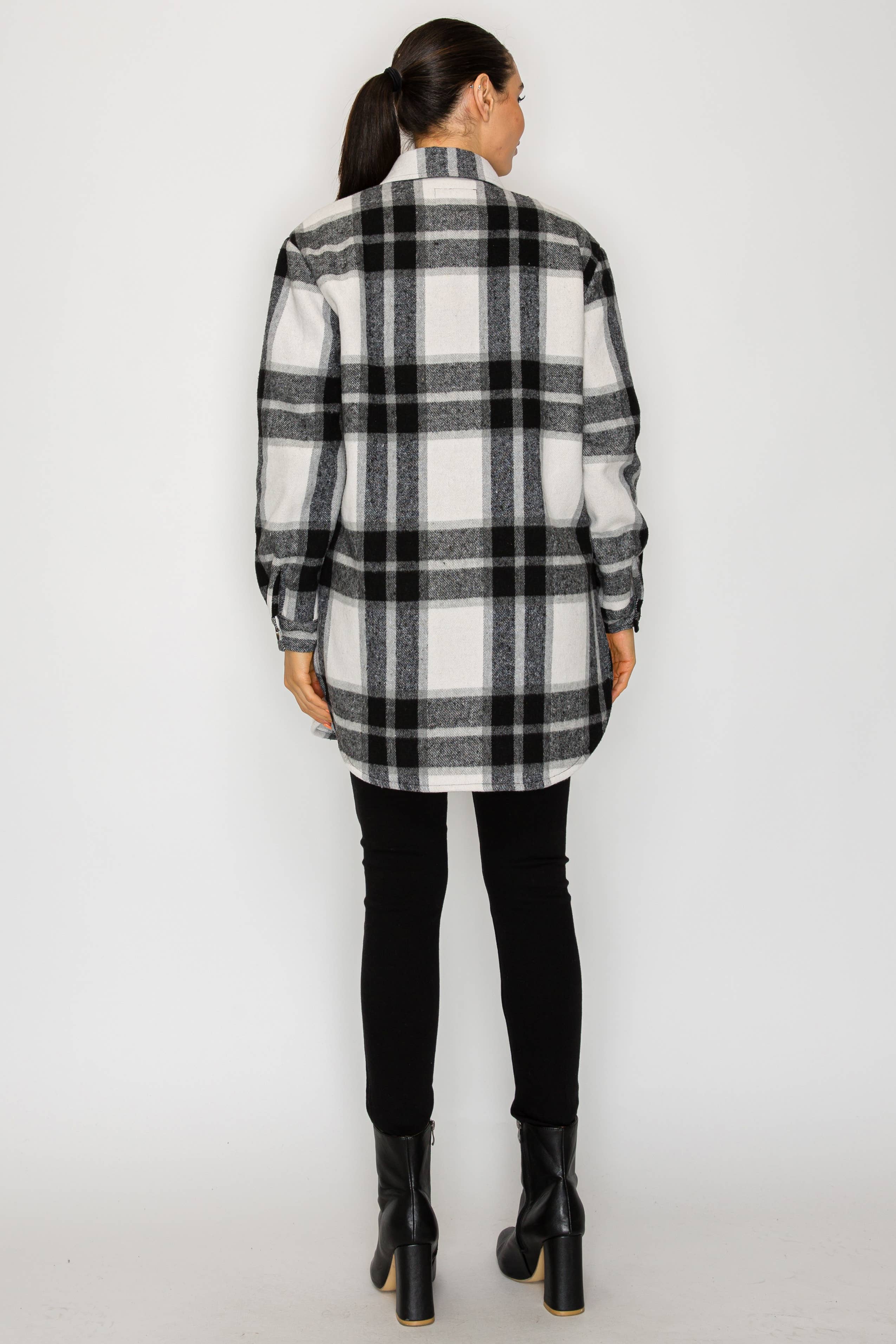 PATRONCITO USA INTERNATIONAL, INC - Wholesale Shirt Jacket/Shacket - Women's - Women Plaid Long Button Shirts Jackets (Shakets) LJ450-202518