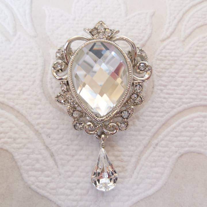 Victorian Bridal Brooch Wedding Pin for wholesale by Dalfiya