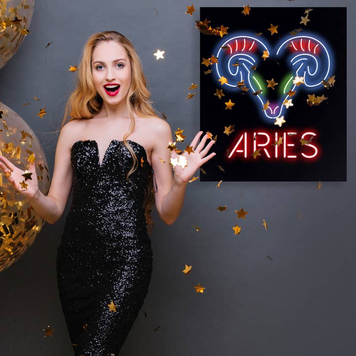 LED Neon Sign ARIES with remote control for wholesale by Mad About Neon