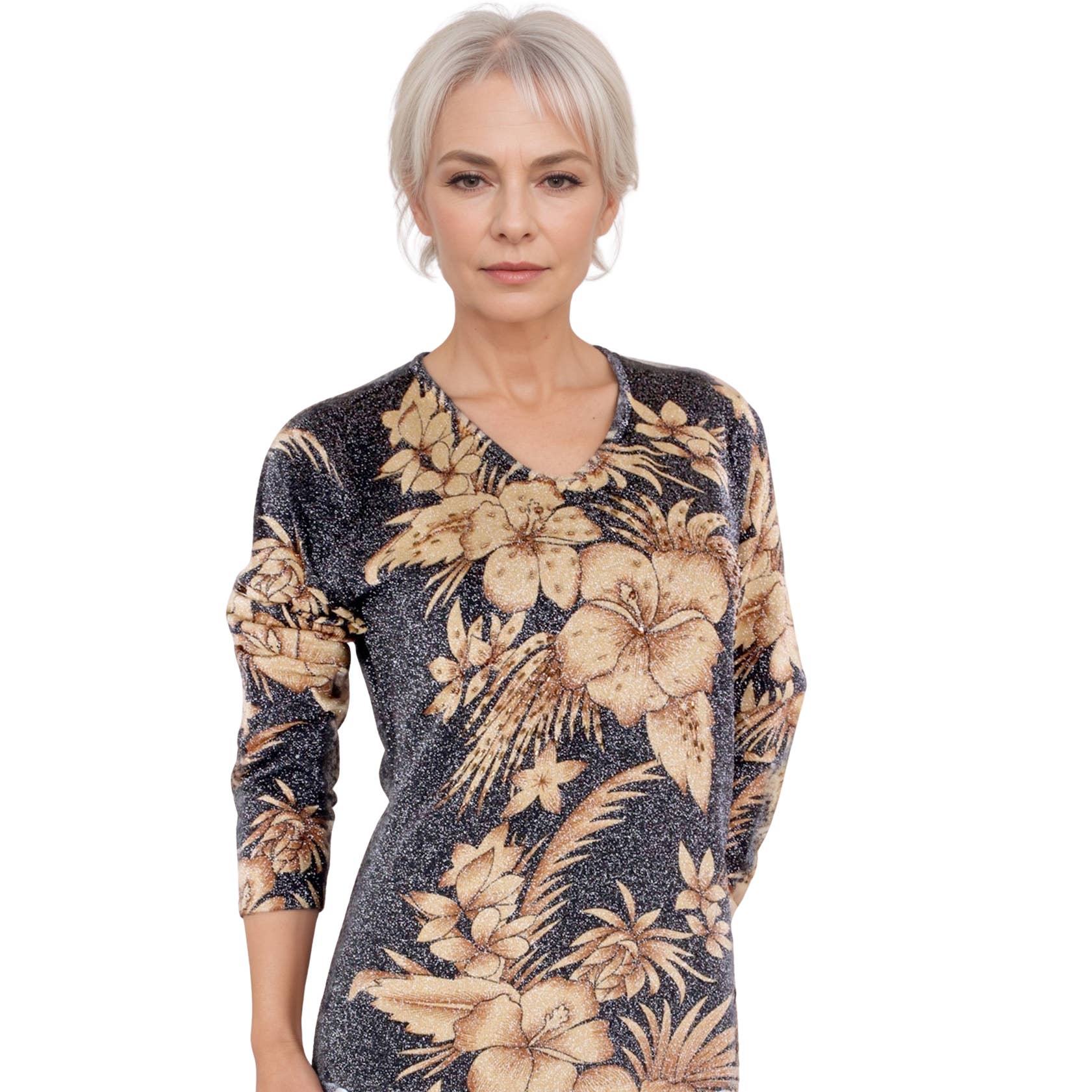 The Magic Scarf Company - Vente Chemisier – femme - 1227 - Hauts à manches longues perlés4