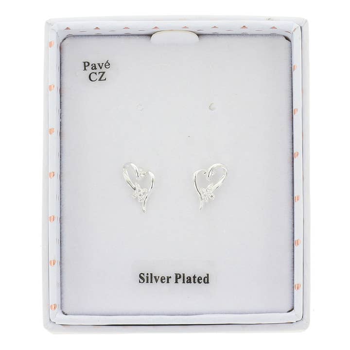 Joe Davies - Wholesale Dangle Earrings - Kiss Suspended Heart Silver Plated Earrings1