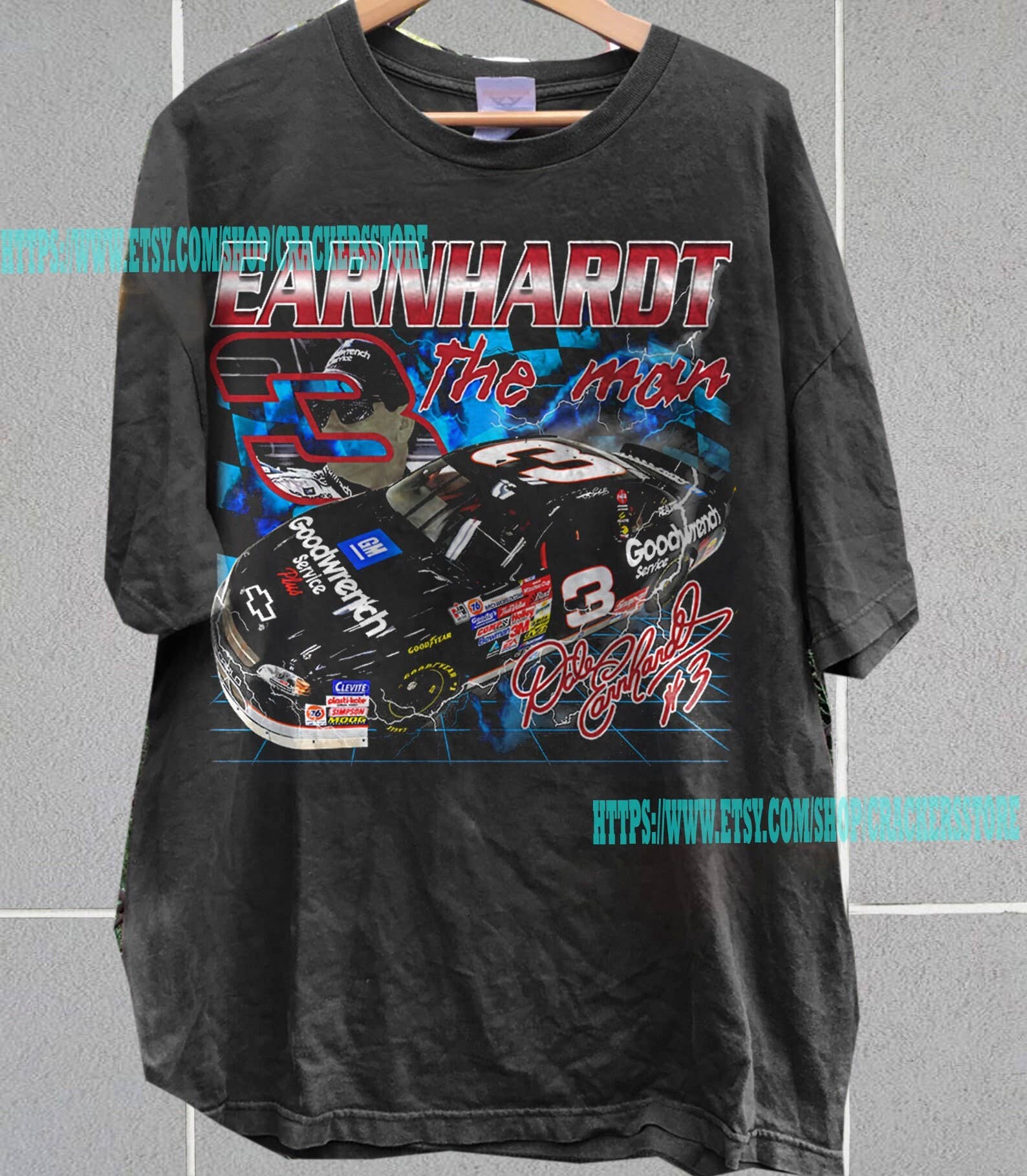 TheKingShirt - Wholesale Graphic Sweatshirt - Women's - Vintage Nascar Racing T-Shirt with Dale Earnhardt Design0