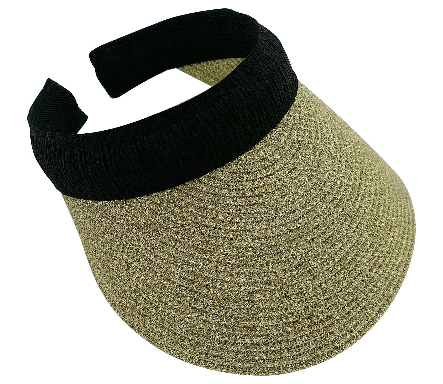 Do Everything In Love® – wholesale Visor – Women's – Metallic Straw Sun Visor0